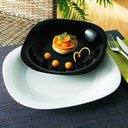 Ver imagem 2 de Kit 12 Pratos Rasos de Sobremesa 19cm Vidro Opalino Lyor Carine Black Comidas