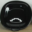 Ver imagem 7 de Kit 12 Pratos Rasos de Sobremesa 19cm Vidro Opalino Lyor Carine Black Comidas