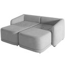 Ver imagem 6 de Sofá Cama para Sala de Estar 2 Lugares 216cm Montserrat K01 Veludo Cinza - Lyam Decor