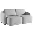 Ver imagem 1 de Sofá Cama para Sala de Estar 2 Lugares 216cm Montserrat K01 Veludo Cinza - Lyam Decor