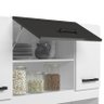 Cozinha Compacta Magazin 120 com 7 Portas e 1 Gaveta Branco/Preto - Nicioli - 4