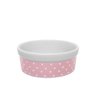Kit Comedouro e Bebedouro de Porcelana 300ml Rosa Bolinhas - 2