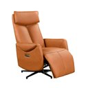 Ver imagem 1 de Poltrona Reclinável Elétrica Luxury Couro Legítimo Caramelo - Mozzelar