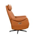 Ver imagem 5 de Poltrona Reclinável Elétrica Luxury Couro Legítimo Caramelo - Mozzelar