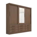 Ver imagem 1 de Guarda Roupa Meridian 3 Portas Castanho D Doro Móveis