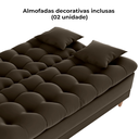 Ver imagem 6 de Sofa Cama 2 Lugares 185 Cm Duda Veludo Maserati Marrom Milani Store