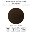 Ver imagem 5 de Sofa Cama 2 Lugares 185 Cm Duda Veludo Maserati Marrom Milani Store