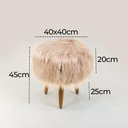 Ver imagem 3 de Puff Banqueta Decorativo Pés Madeira Cor:rosê