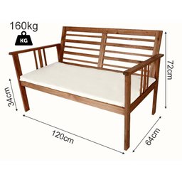 Kit Conjunto Moveis Jardim Madeira 3 Espreguiçadeira 2 Mesa - 3