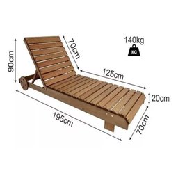 Kit Conjunto Moveis Jardim Madeira 3 Espreguiçadeira 2 Mesa - 7