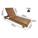 Ver imagem 7 de Kit Conjunto Moveis Jardim Madeira 3 Espreguiçadeira 2 Mesa