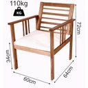 Ver imagem 4 de Kit Conjunto Moveis Jardim Madeira 3 Espreguiçadeira 2 Mesa