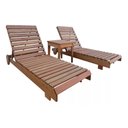 Ver imagem 6 de Kit Conjunto Moveis Jardim Madeira 3 Espreguiçadeira 2 Mesa