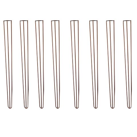 Kit 8 Pés de Metal 90 CM Hairpin Legs Aparador e Mesa de Canto Bronze