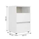 Ver imagem 3 de Mesa de Cabeceira 2 Gavetas 48x68cm Condessa Yescasa Branco