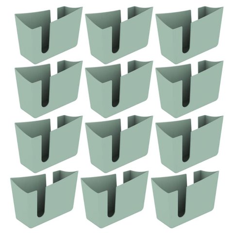 Kit 12 Porta Guardanapos de Mesa Organizador Trio Crippa Verde Menta Restaurante Lanchonete