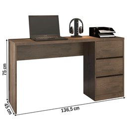 Mesa para Computador Ana 3 Gavetas Atualle Móveis - 3