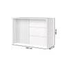 Bancada Gourmet para Cozinha com Ripado Henn Americana Mdf Branco - 2
