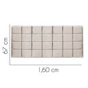 Ver imagem 2 de Painel Estofado Luxo Clara 160cm Queen Size para Cama Box Corino Bege - Gat Magazine
