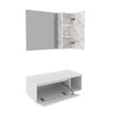 Ver imagem 3 de Kit Gabinete de Banheiro com Cuba e Espelheira Branco