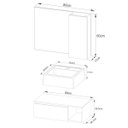Ver imagem 4 de Kit Gabinete de Banheiro com Cuba e Espelheira Branco