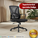 Ver imagem 7 de Kit 6 Cadeiras de Escritório Diretor Apex - Preta