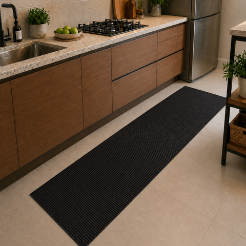 Passadeira Emborrachado Antiderrapante 4 Metros X 45cm Preto