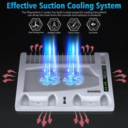 Base Cooler Suporte Playstation 5 Refrigeração Porta Jogos - 6