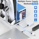 Ver imagem 2 de Base Cooler Suporte Playstation 5 Refrigeração Porta Jogos