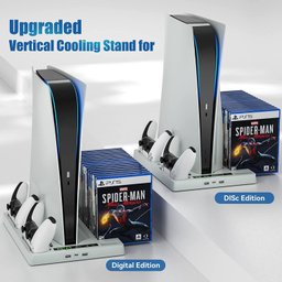 Base Cooler Suporte Playstation 5 Refrigeração Porta Jogos - 7