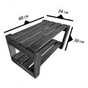 Ver imagem 2 de Mesinha de Centro Rústica de Madeira Maciça Artesanal Cor Madeira