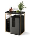 Ver imagem 1 de Aparador Bar para Adega Cervejeira ou Frigobar MDF e Metal Industrial Dourado Notte