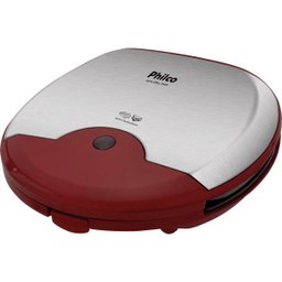 Mini Grill e Sanduicheira Philco Inox Vermelha 750W 220V - 1