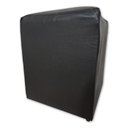 Ver imagem 3 de Mini Puff Banqueta Quadrado Cubo Decorativo Courino e Suede Preto Courino