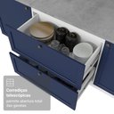 Ver imagem 6 de Balcão de Cozinha 80 cm 2 Gavetas (sem Tampo) Branco/Azul Vik Madesa