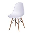 Ver imagem 3 de Kit 2 Cadeiras Dkr Eames Polipropileno Base Eiffel Madeira Branca Inovakasa