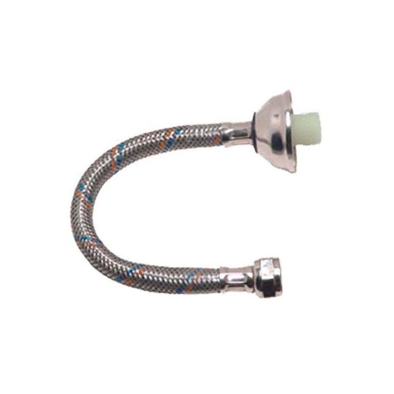 Flexível de inox trançado 1/2" x 40cm cromado Esteves