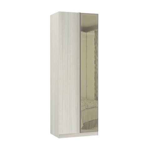 Guarda-roupa Canto Reto Direito Esquerdo com Vidro Reflecta 80cm Prime Plus Luciane