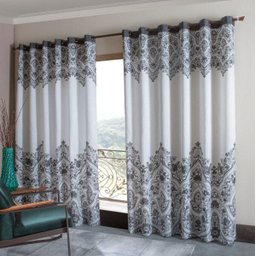 Cortina Para Sala Quarto Estampada Facil Lavar 3,00x2,40 Sultan - Albania - 1