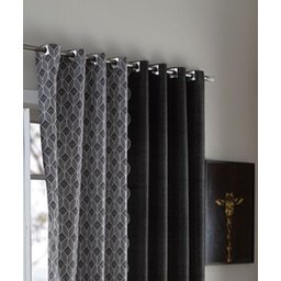 Cortina para Sala 4,00x2,50m Preta Cinza Varão Seul Sultan - 3