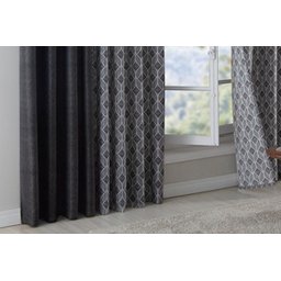 Cortina para Sala 4,00x2,50m Preta Cinza Varão Seul Sultan - 4