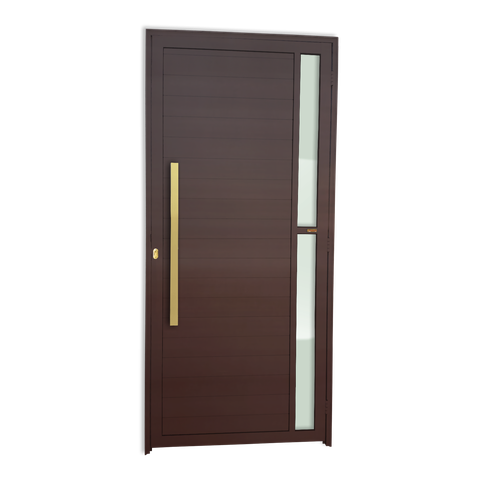 Porta Lambril Visione c/Puxador e. Super Marrom Corten Dourado 90 Brimak