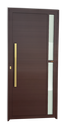 Ver imagem 1 de Porta Lambril Visione c/Puxador e. Super Marrom Corten Dourado 90 Brimak
