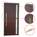 Ver imagem 3 de Porta Lambril Visione c/Puxador e. Super Marrom Corten Dourado 90 Brimak