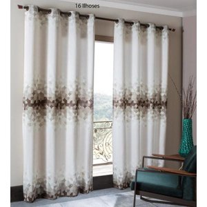 Cortina Para Sala Quarto 2,20x2,40 Estampada Berlin Sultan