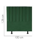 Ver imagem 2 de Cabeceira Estofada Carla 100cm Solteiro Para Cama Box Quarto Suede Verde - Gat Magazine
