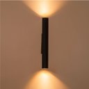 Ver mais imagens de Arandela Tubo Cilindro Preta 30cm 2 Fachos + 2 Led Mr11 Br.quente St2773