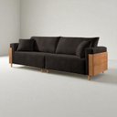 Ver mais imagens de Sofá Living Fixo 2 Lugares 180cm Courino Pé de Madeira Heitor Preto