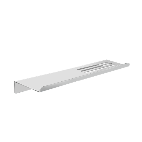 Prateleira Suporte Reto para Banheiro Alto Brilho Grega Aço Inox 30cm