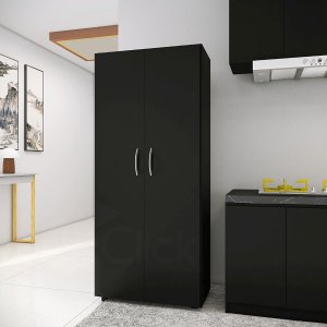 Armário Lavanderia Multiuso 2 Portas ClickForte Preto